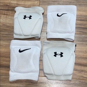Bundle of white volleyball knee pads!